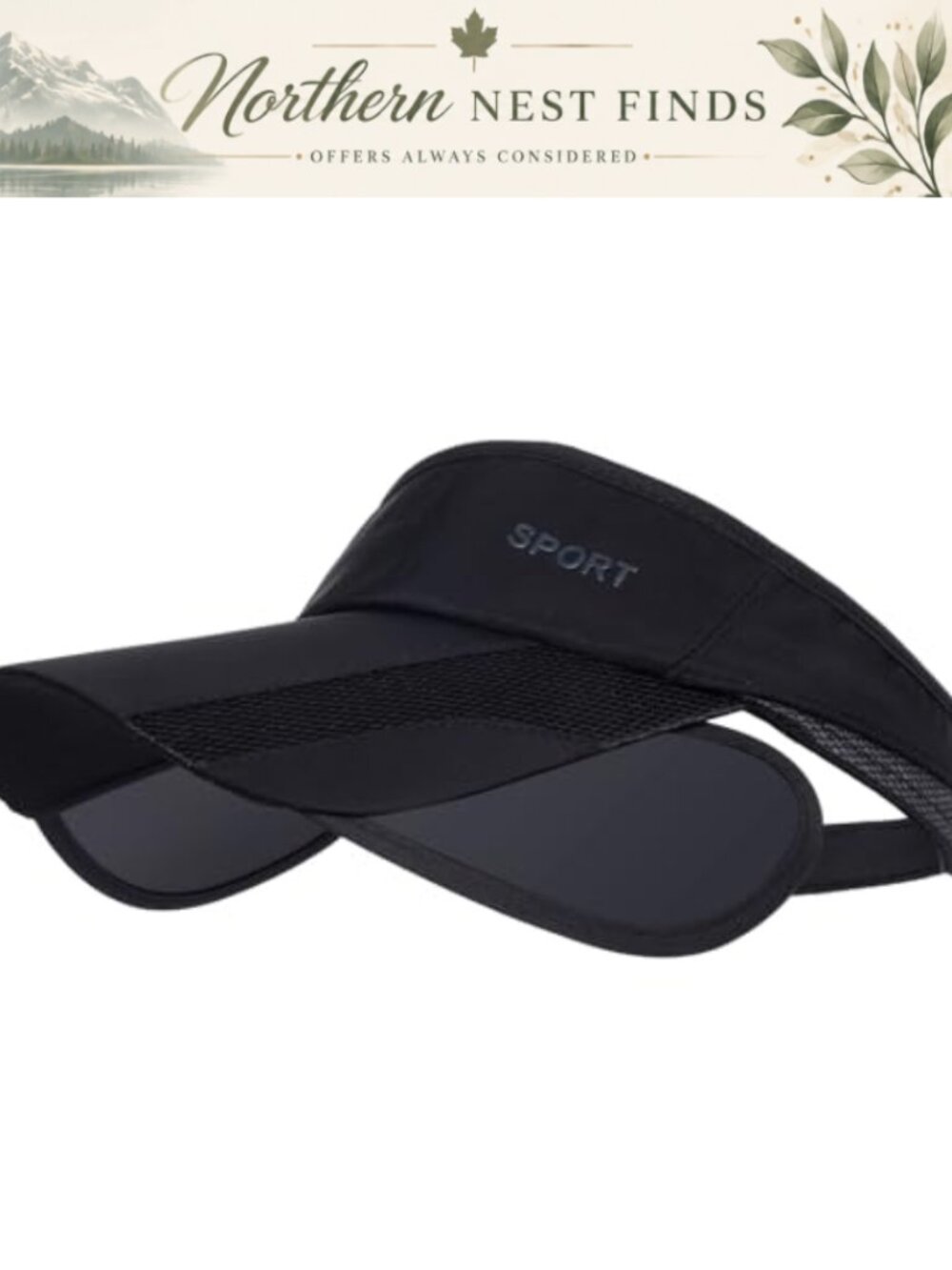 Unisex Adjustable Sport Visor Retractable Brim Sweat Resistant Sun Hat